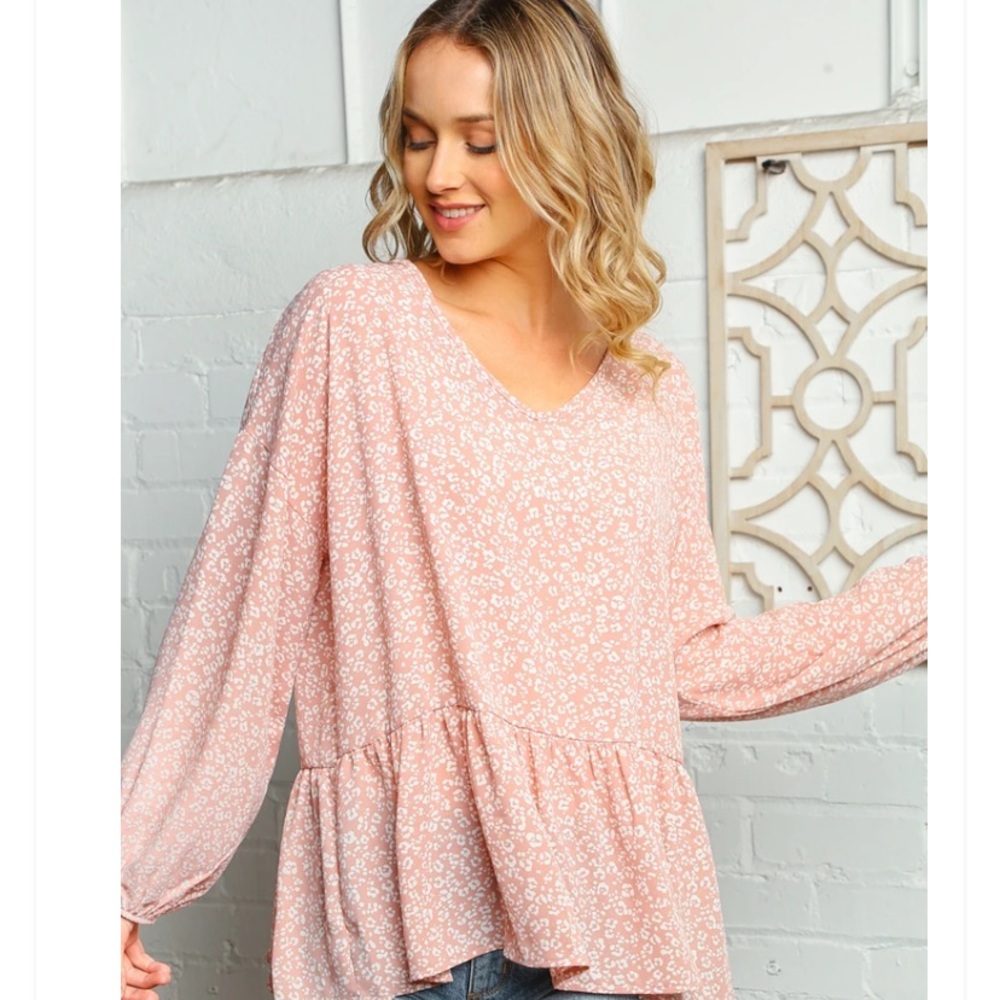💕 Blush Babydoll Blouse